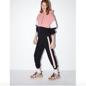 Zara Lux Side Stripe Joggers M